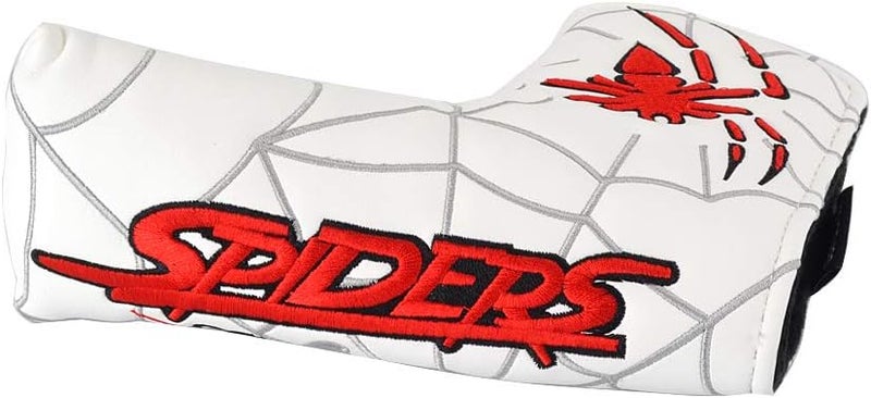 GOOACTION Spider Golf Club Head Cover for Driver Fairway Wood Hybrid Mallet Blade Putter Funny Creative Embroidery Synthetic Leather White Golf Headcovers Protector - Image 3